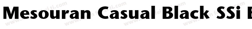 Mesouran Casual Black SSi Bold Italic字体转换
